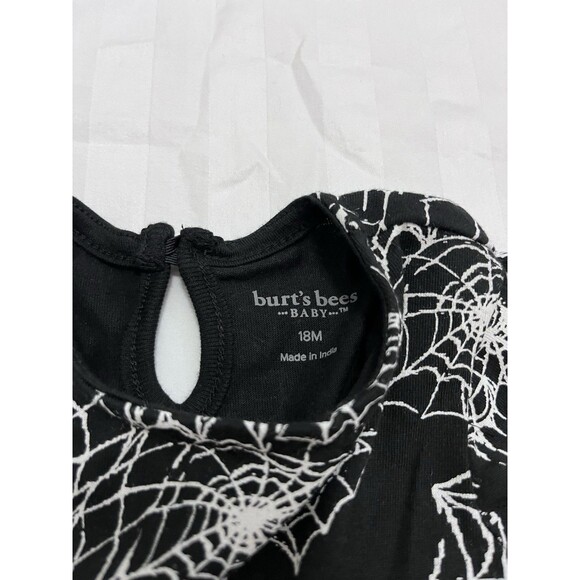 Burt’s Bees Baby 18M Top / 12M Pants  2pc Outfit Tunic Shirt Leggings Black NWT - Picture 5 of 5